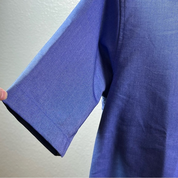 Lands’ End Kids Blue Button Down Short Sleeve Shirt Size US (18) - Picture 2 of 7